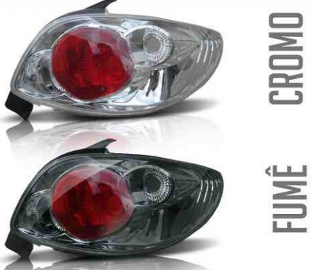 Lanterna Traseira Peugeot 206 Modelo Altezza Cromo E Fume